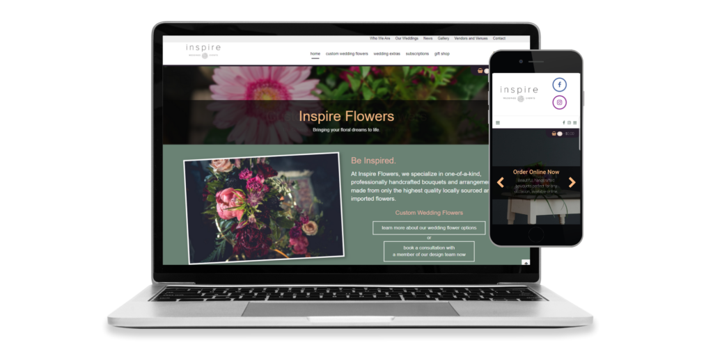 inspire flowers website
