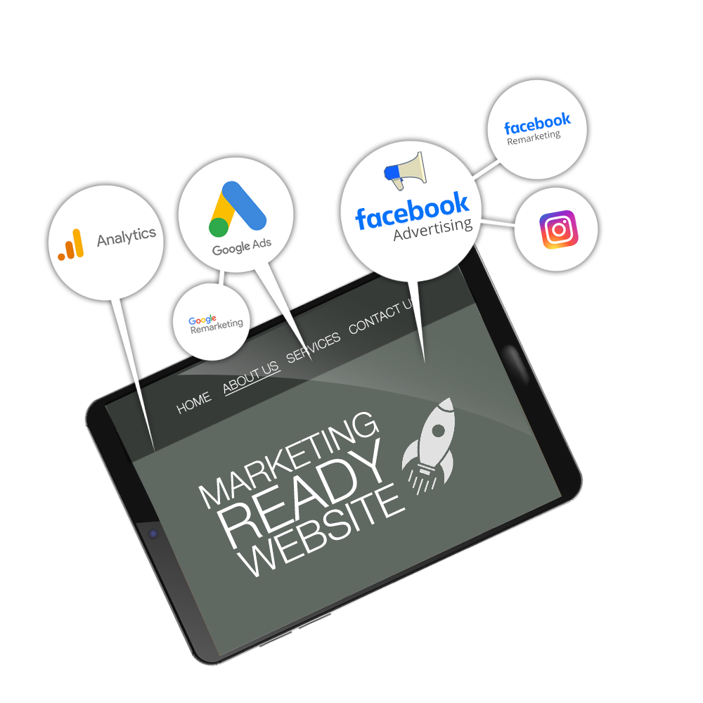 website with marketing tools